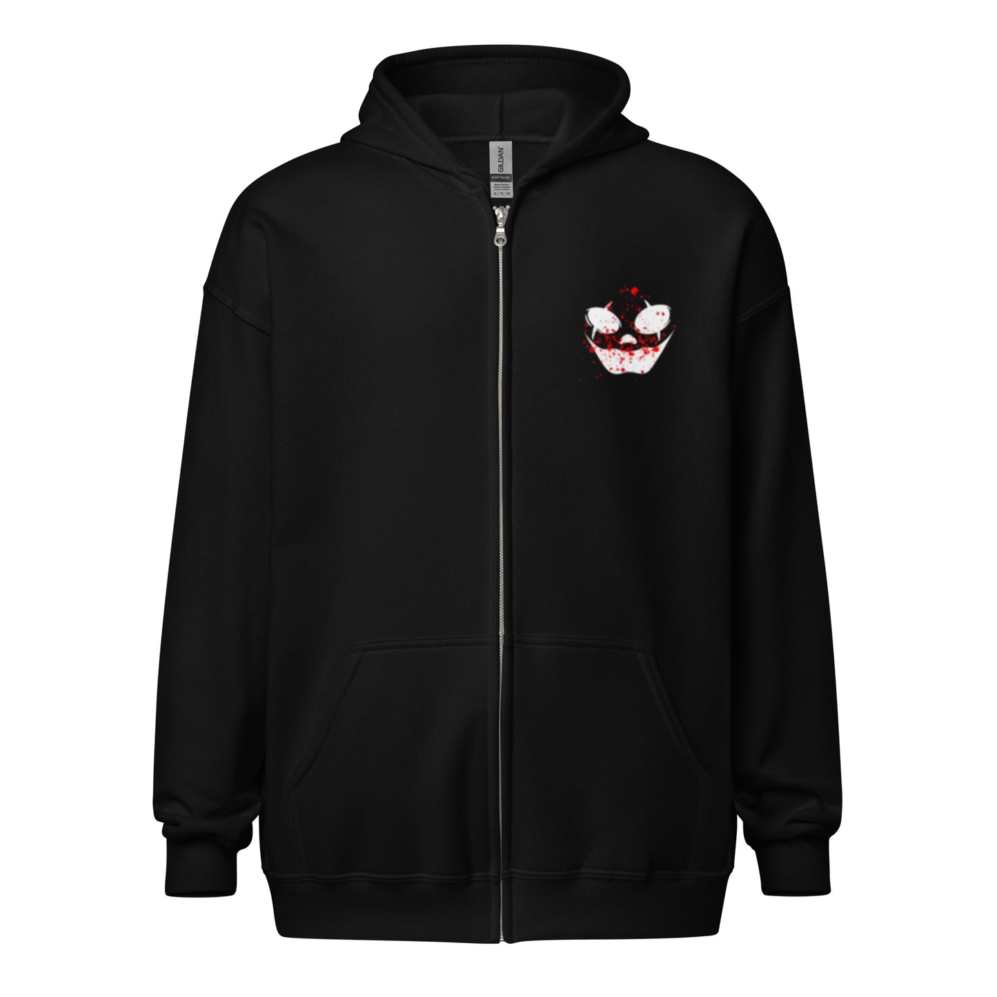 "Don't approach me without scaring me" zip-up Hoodie